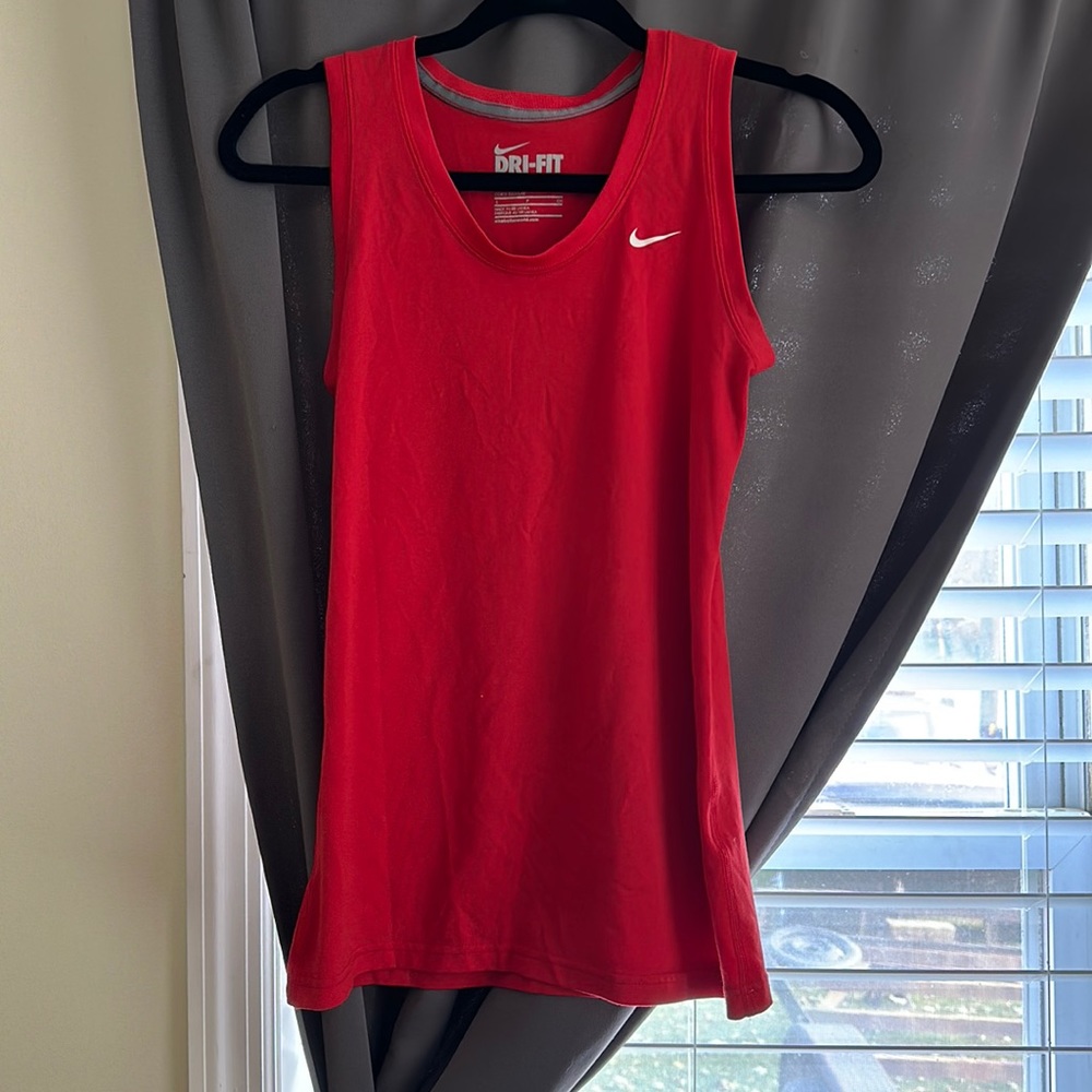Nike Dri Fit Tank - SMALL - RED